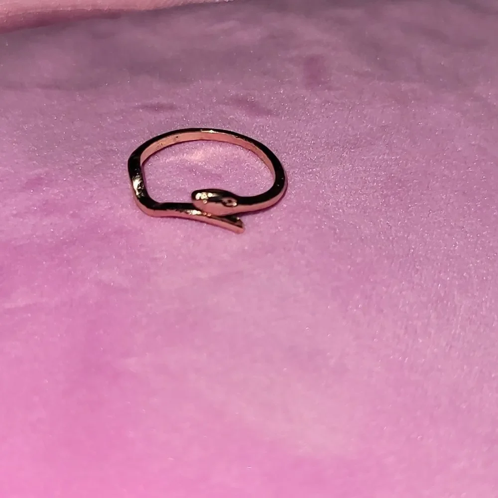 Gold Infinity Snake ring